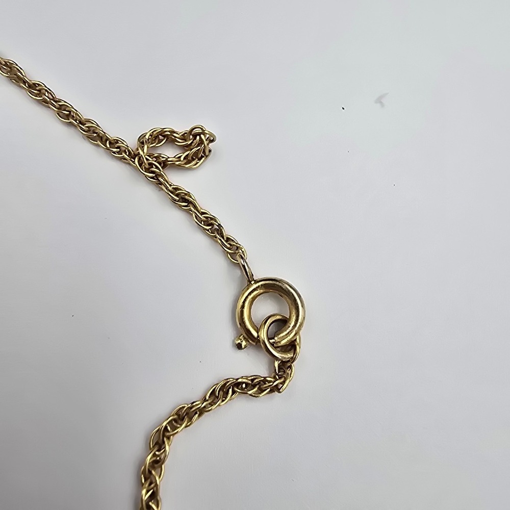 Vintage Trifari Necklace AB Rhinestones Gold Tone Amber Brown - Picture 7 of 12